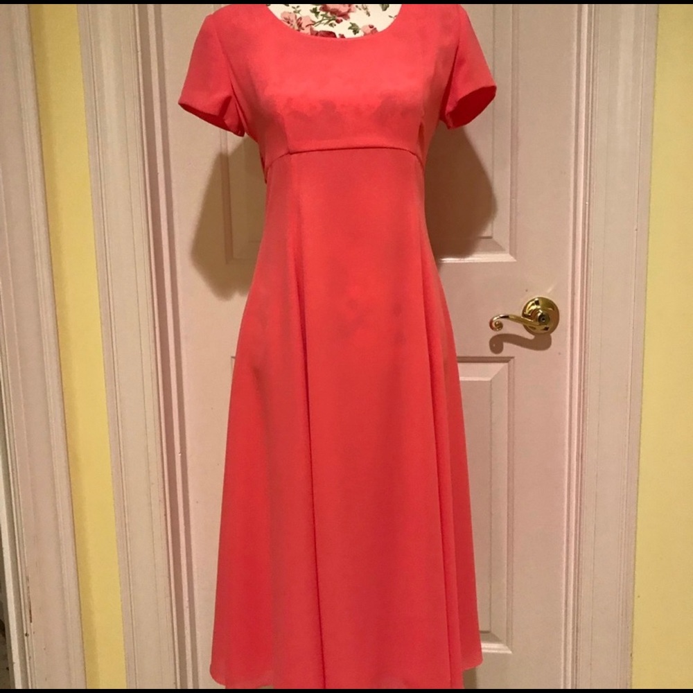 Talbots long pink maxi dress size 6P Host Pick!❤️